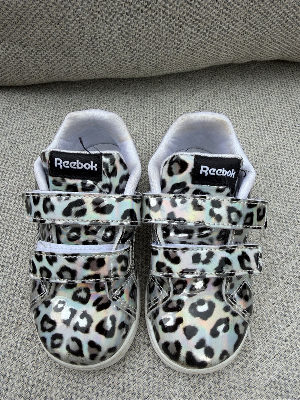 Reebok Kids' Leopard Print Hook-and-Loop Sneakers in Multicolor